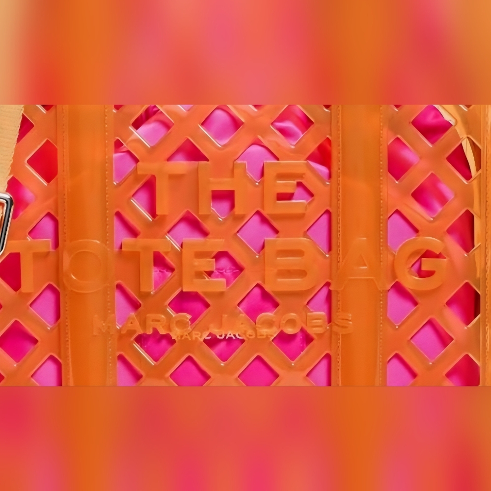 Marc Jacobs Vibrant Orange and Pink Jelly Tote NWT - Picture 5 of 7